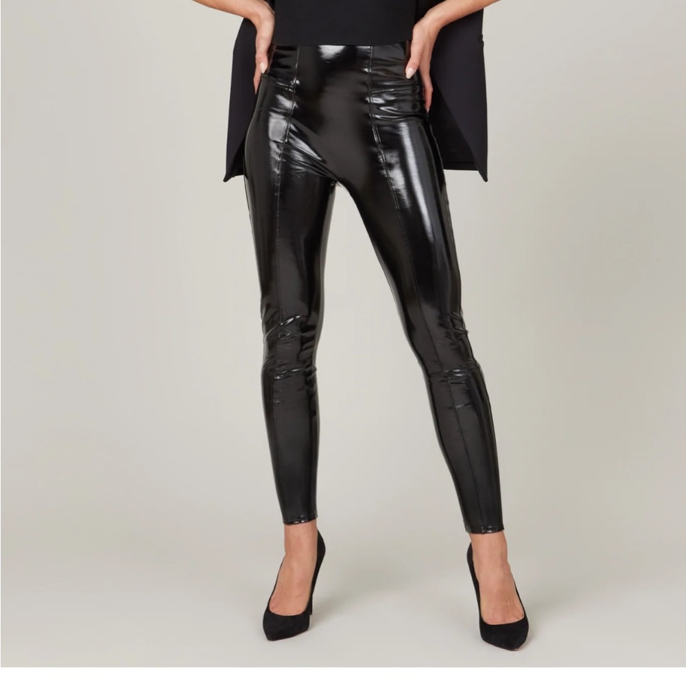 NWOT SPANX Faux Patent Leather Leggings